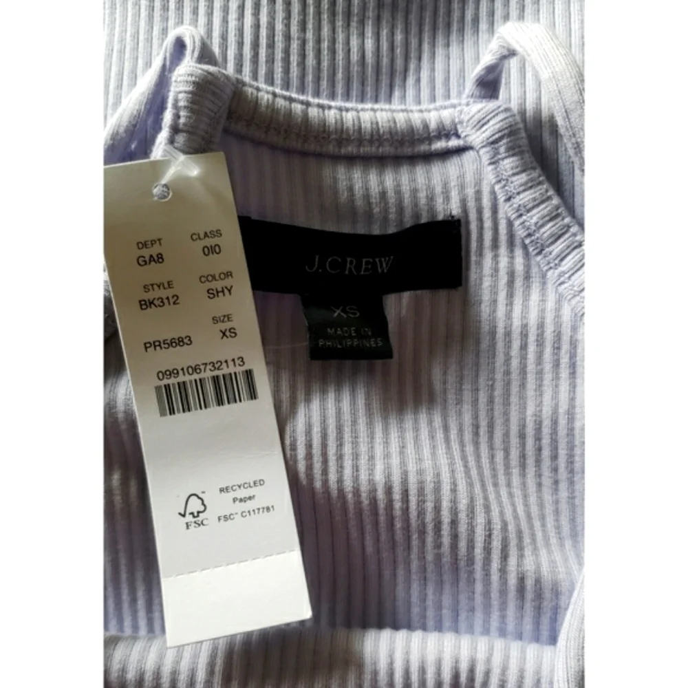 39 J.Crew Vintage rib cropped halter tank